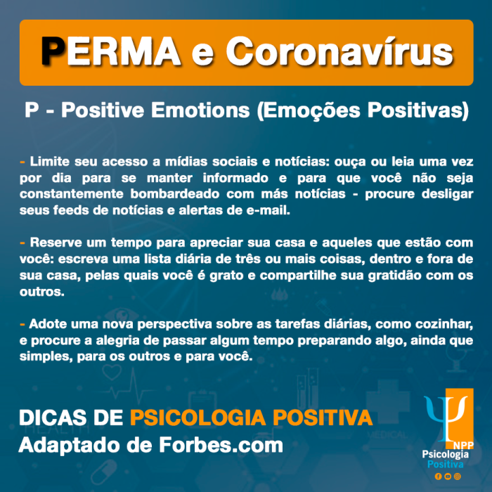 PERMA Psicologia positiva e coronavírus pandemia covid19
